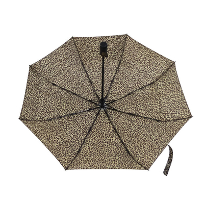 Lepoardパターンが付いている190Tポリエステル3折る傘